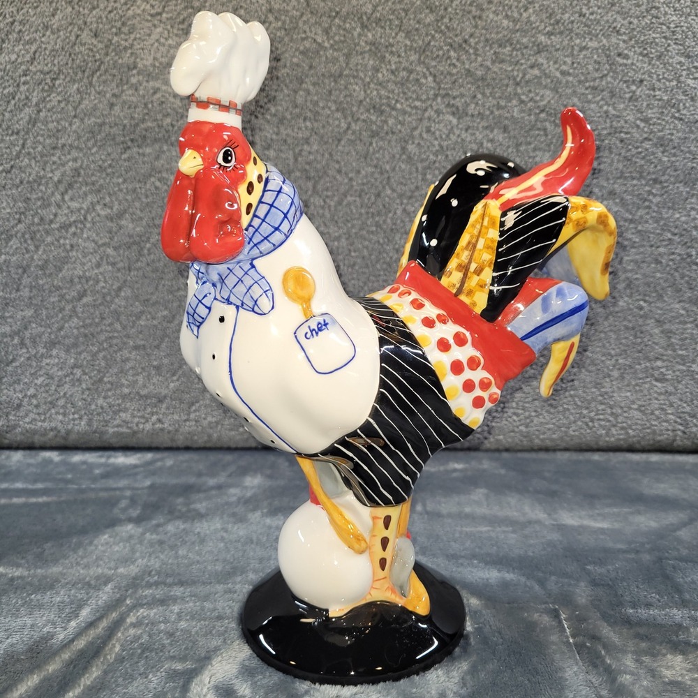 Westland Giftware Poultry In Motion Baking And Eggs Rooster Chef Figurine 16218